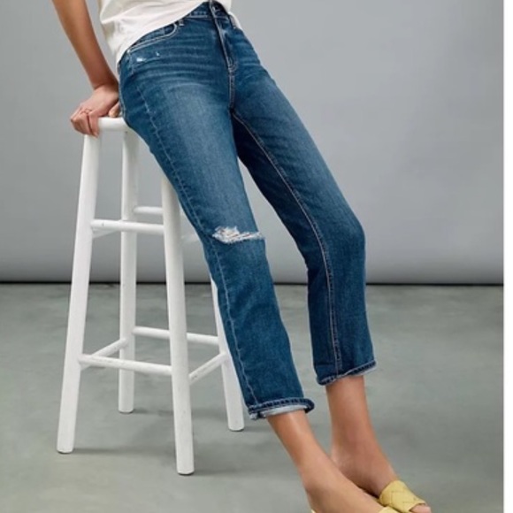 NWT Paige Denim Brigitte H/R Slim Boyfriend Jeans SZ 27 Blaine Destructed Z576 - Picture 5 of 5